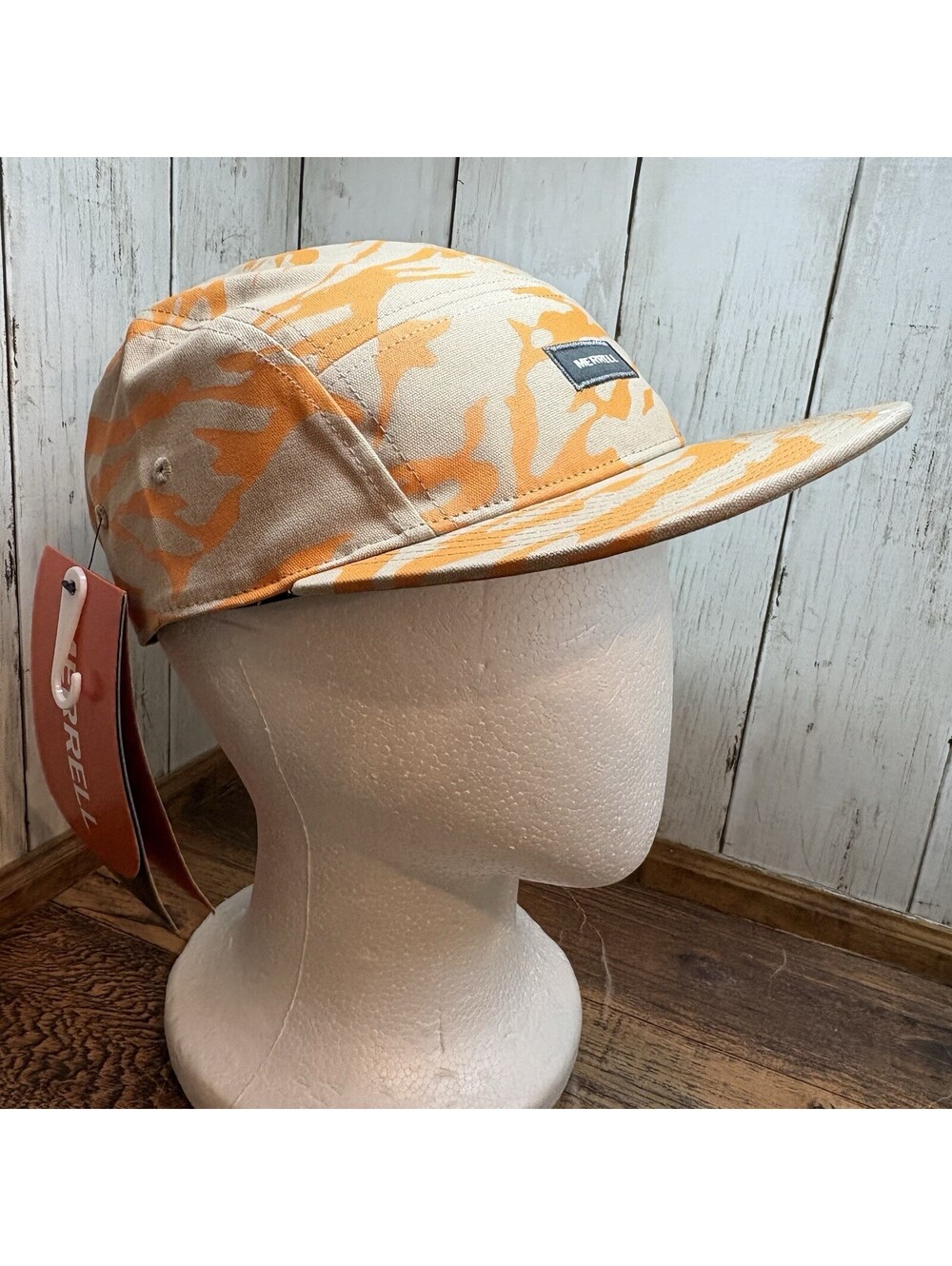 Merrell Trail Running 5-Panel Cap Adjust Hat Chinchilla Camo JAS25040 Unisex OS